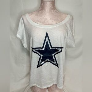 Dallas Cowboys Victoria’s Secret PINK Off the Shoulder Tee